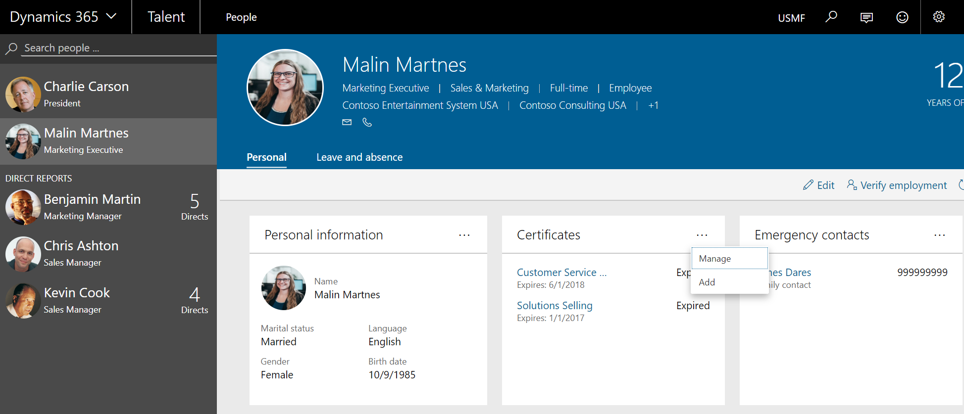 certificates manage add