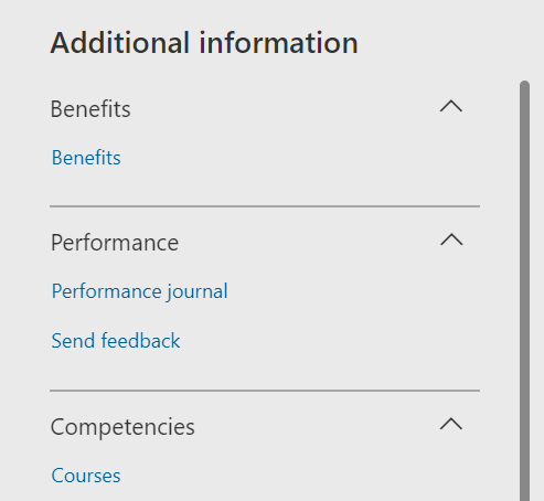 Employee Self-service - Additional information