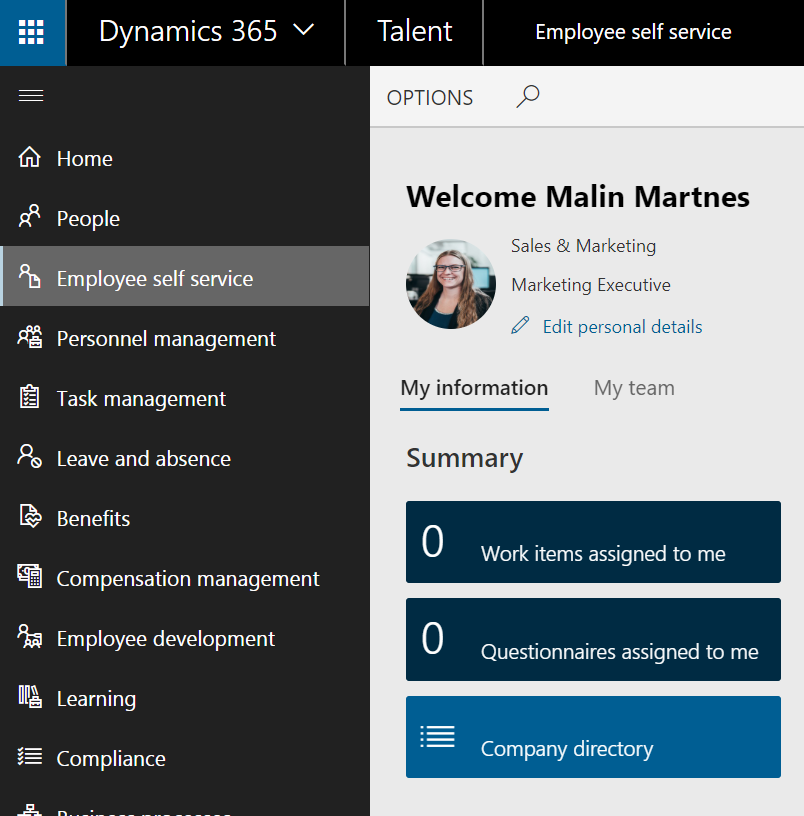 Employee Self-Service summary