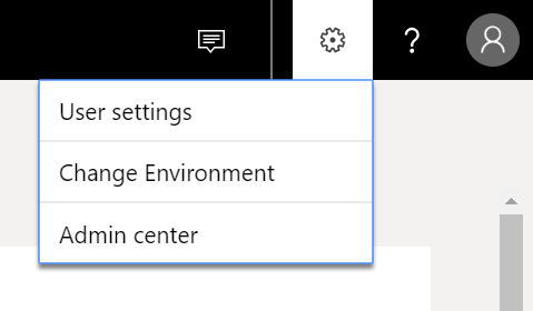 Settings - Admin center