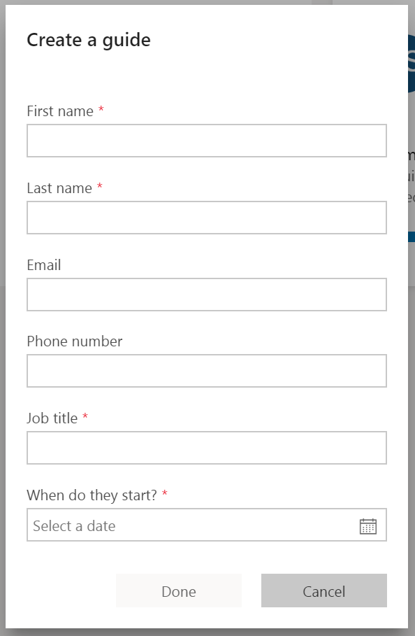 Create a guide - create new