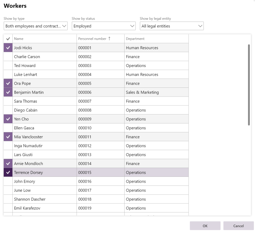 Find workers to add to benefit