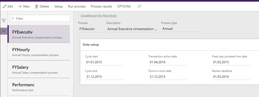 Compensation process