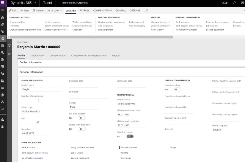 personnel management personal contacts
