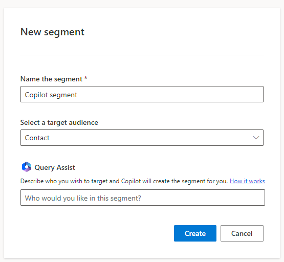 Copilot feature in segments
